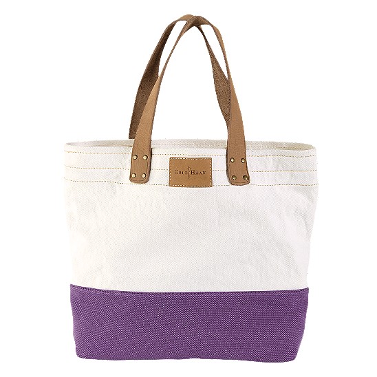 Cole Haan Kittery Point Tote Natural/Mulberry Canvas Outlet Coupons