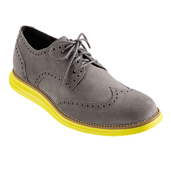 Cole Haan LunarGrand Wingtip Charcoal Grey Suede Outlet Coupons