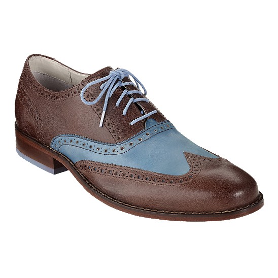 Cole Haan Air Colton Casual Wingtip Chestnut/Ashley Blue Outlet Coupons