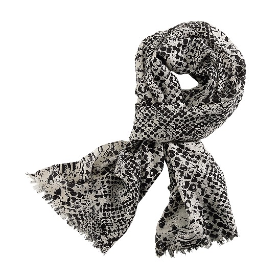 Cole Haan Python Print Scarf White Pine/Black Outlet Coupons