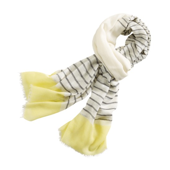 Cole Haan Transitional Stripe Scarf Ivory/Blk/Chickadee Outlet Coupons