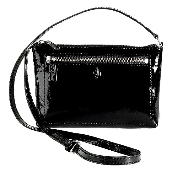 Cole Haan Jitney Ali Mini Crossbody Black Patent Outlet Coupons