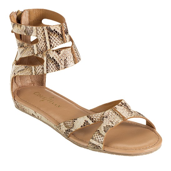 Cole Haan Kimry Flat Sandal Cream Snake Print Outlet Coupons