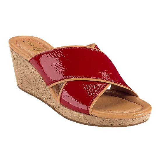 Cole Haan Air Britney Slide Tango Red Patent/Cork Outlet Coupons