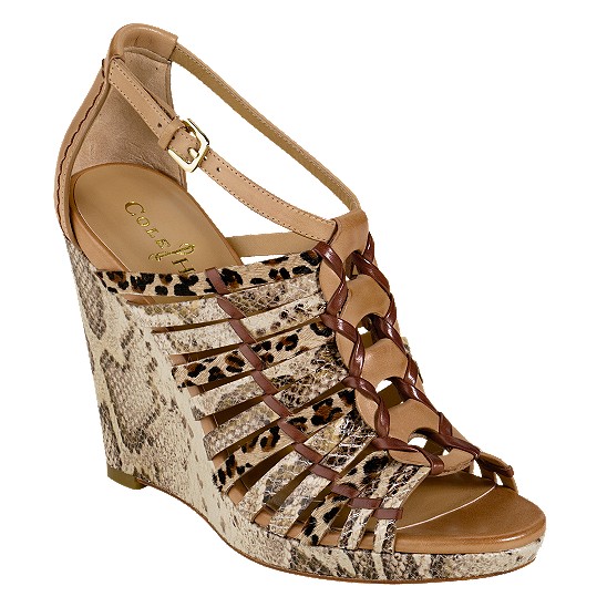 Cole Haan Air Minka Wedge Cream Snake Print/Sandalwood/Leopard Haircalf Outlet Coupons