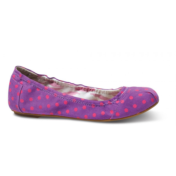 Toms Purple Polka Dots Ballet Flats Outlet Coupons