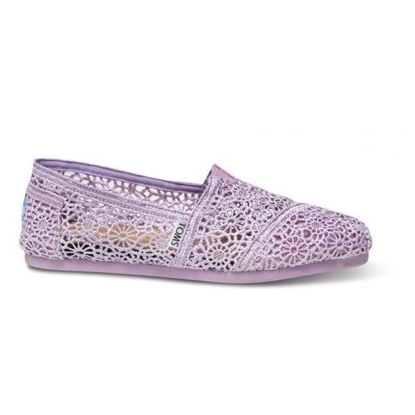 Toms Lilac Snow Crochet Women Classics Outlet Coupons