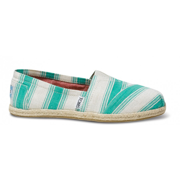 Toms Aqua Umbrella Stripe Women Classics Outlet Coupons