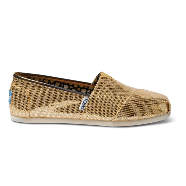 Toms Rose Gold Glitter Women Classics Outlet Coupons