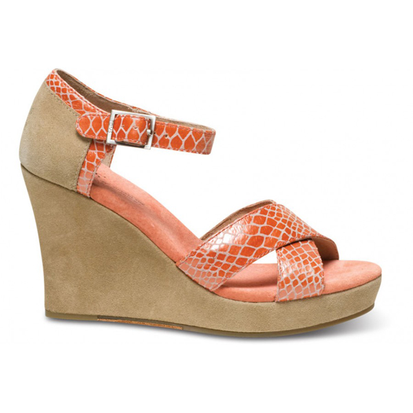 TOMS+ Coral Serpentine Strappy Wedges Outlet Coupons