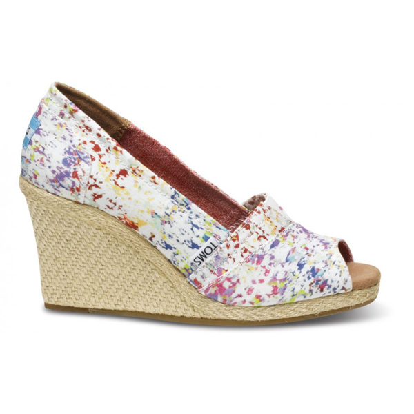 Toms Splatter Women Wedges Outlet Coupons